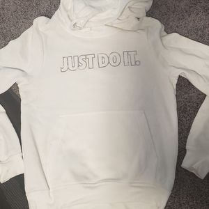 White Nike Hooded Sweatshirt